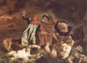 Eugene Delacroix The Bark of Dante (Dante and Virgil in Hell) (mk09) painting